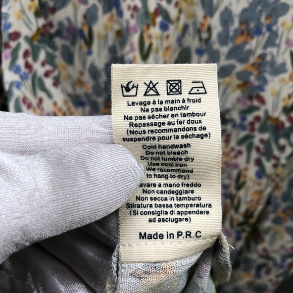 Marie Sixtine Blouse Womens M Bubble Sleeve Floral High Neck Cottagecore Prairie - Picture 12 of 12